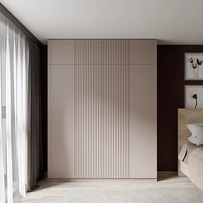 Шкаф с антресолью и фрезерованными фасадами Альтаир Кашемир